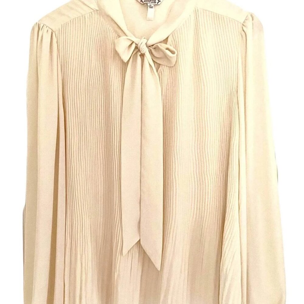 NANETTE‎ Nanette Lepore Long Sleeve Pleated Blouse Size L